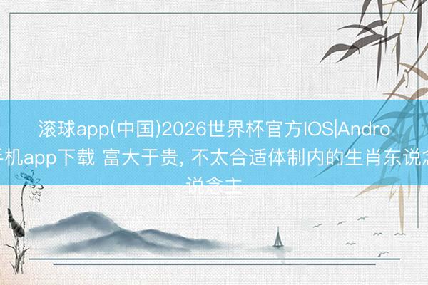 滚球app(中国)2026世界杯官方IOS|Android手机app下载 富大于贵， 不太合适体制内的生肖东说念主
