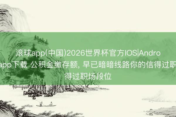 滚球app(中国)2026世界杯官方IOS|Android手机app下载 公积金缴存额， 早已暗暗线路你的信得过职场段位