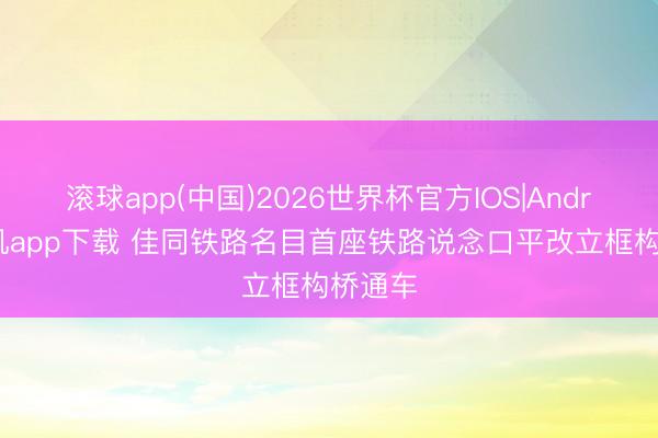 滚球app(中国)2026世界杯官方IOS|Android手机app下载 佳同铁路名目首座铁路说念口平改立框构桥通车