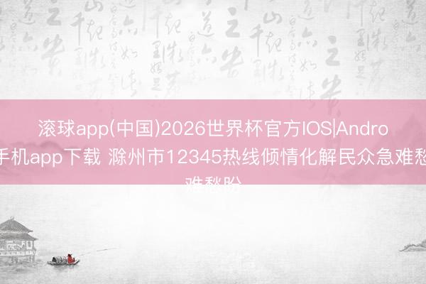 滚球app(中国)2026世界杯官方IOS|Android手机app下载 滁州市12345热线倾情化解民众急难愁盼