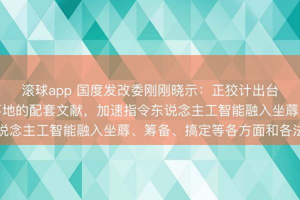 滚球app 国度发改委刚刚晓示：正狡计出台加速东说念主工智能落地的配套文献，加速指令东说念主工智能融入坐蓐、筹备、搞定等各方面和各法子