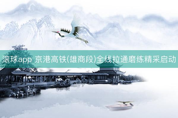 滚球app 京港高铁(雄商段)全线拉通磨练精采启动