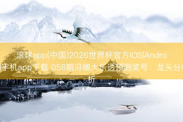滚球app(中国)2026世界杯官方IOS|Android手机app下载 058期冯娜大乐透预测奖号：龙头分析