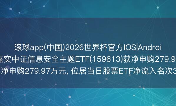 滚球app(中国)2026世界杯官方IOS|Android手机app下载 6月1日嘉实中证信息安全主题ETF(159613)获净申购279.97万元， 位居当日股票ETF净流入名次305/1210