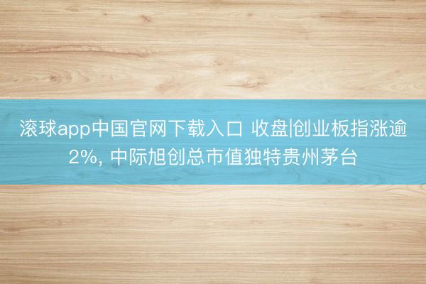 滚球app中国官网下载入口 收盘|创业板指涨逾2%， 中际旭创总市值独特贵州茅台